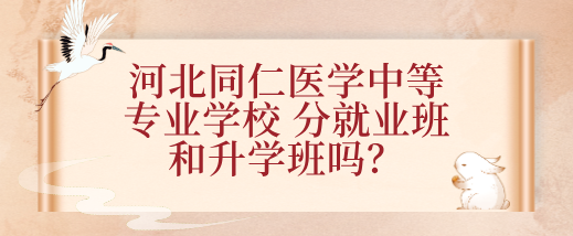 河北同仁医学院有升学班和就业班之分吗.png