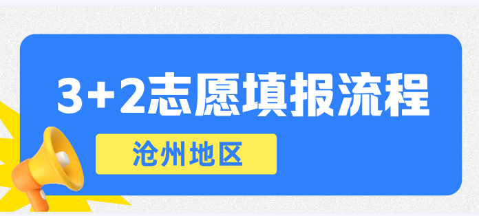 2026年河北沧州地区3+2、五年一贯制填报志愿流程